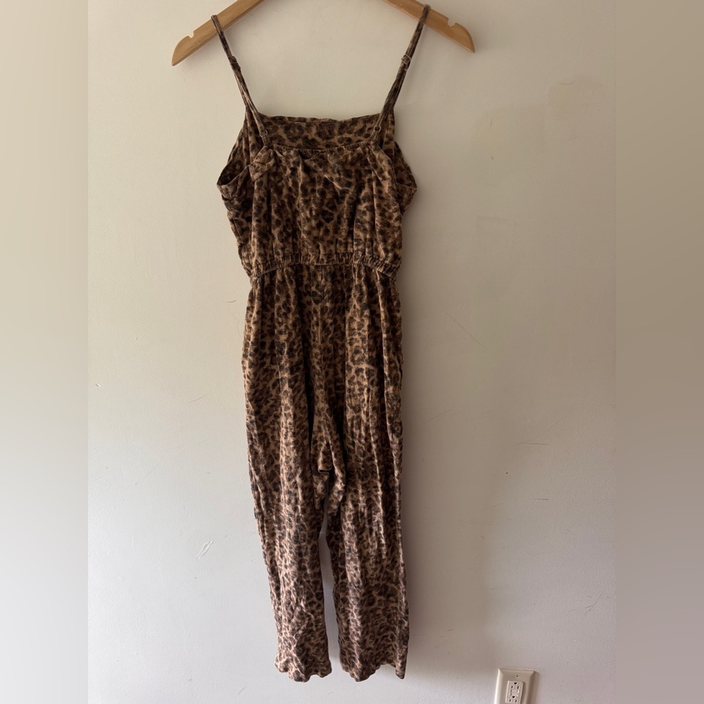 Old Navy Waist Defined Sleeveless Cami Jumpsuit-‎ Leopard Animal Print - Picture 5 of 7